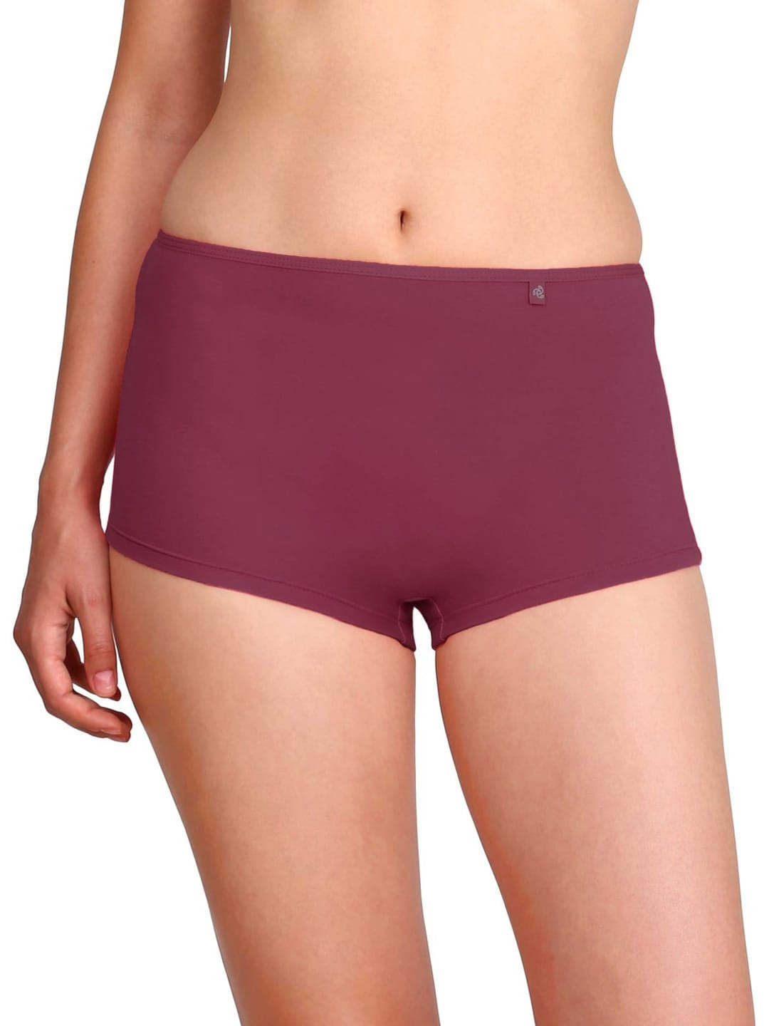 Jockey Women Burgundy Low-Rise Boy Shorts SS04-0105