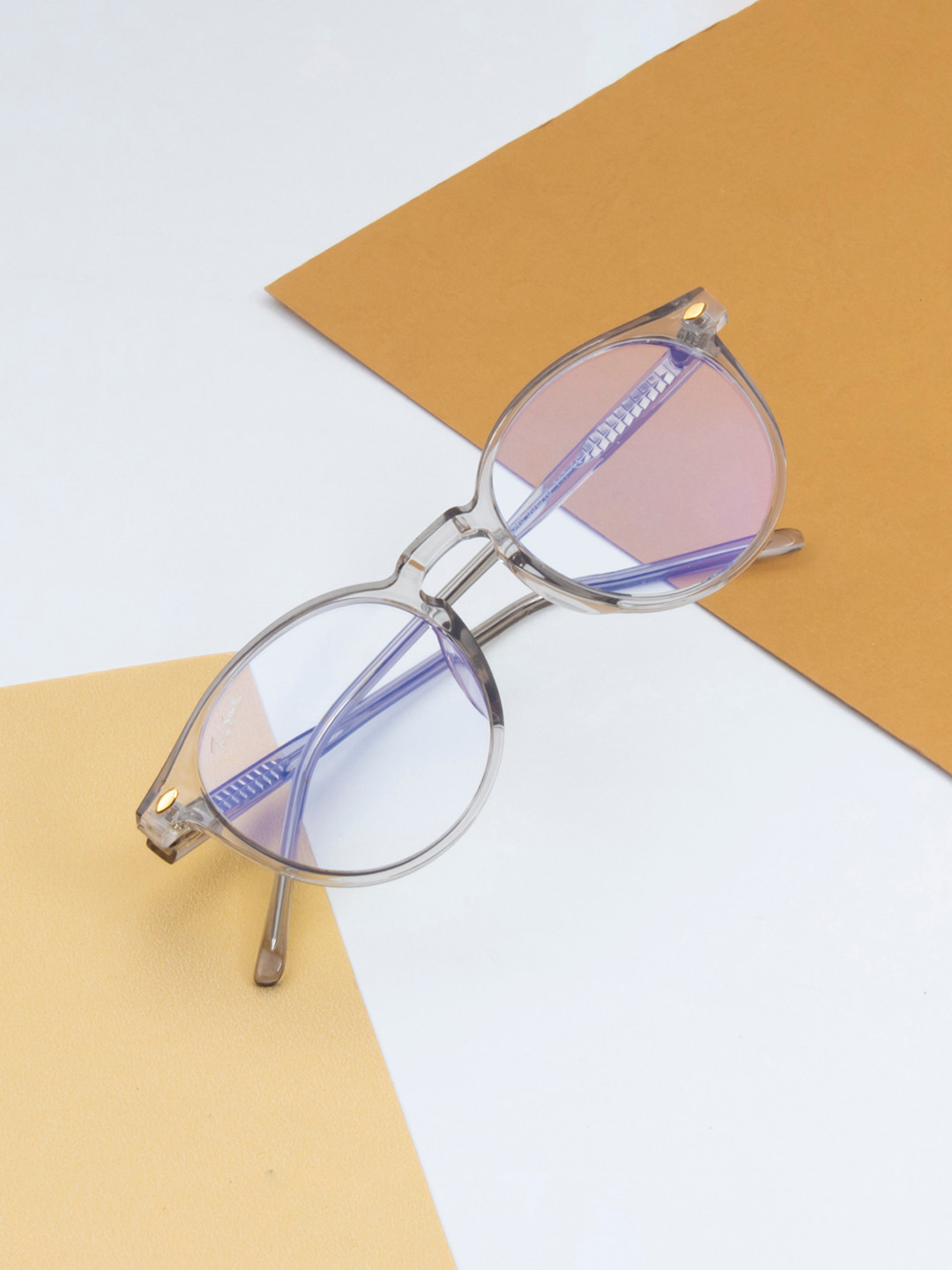 Ted Smith Unisex Grey Full Rim Round Frames TSI-8840-GRY