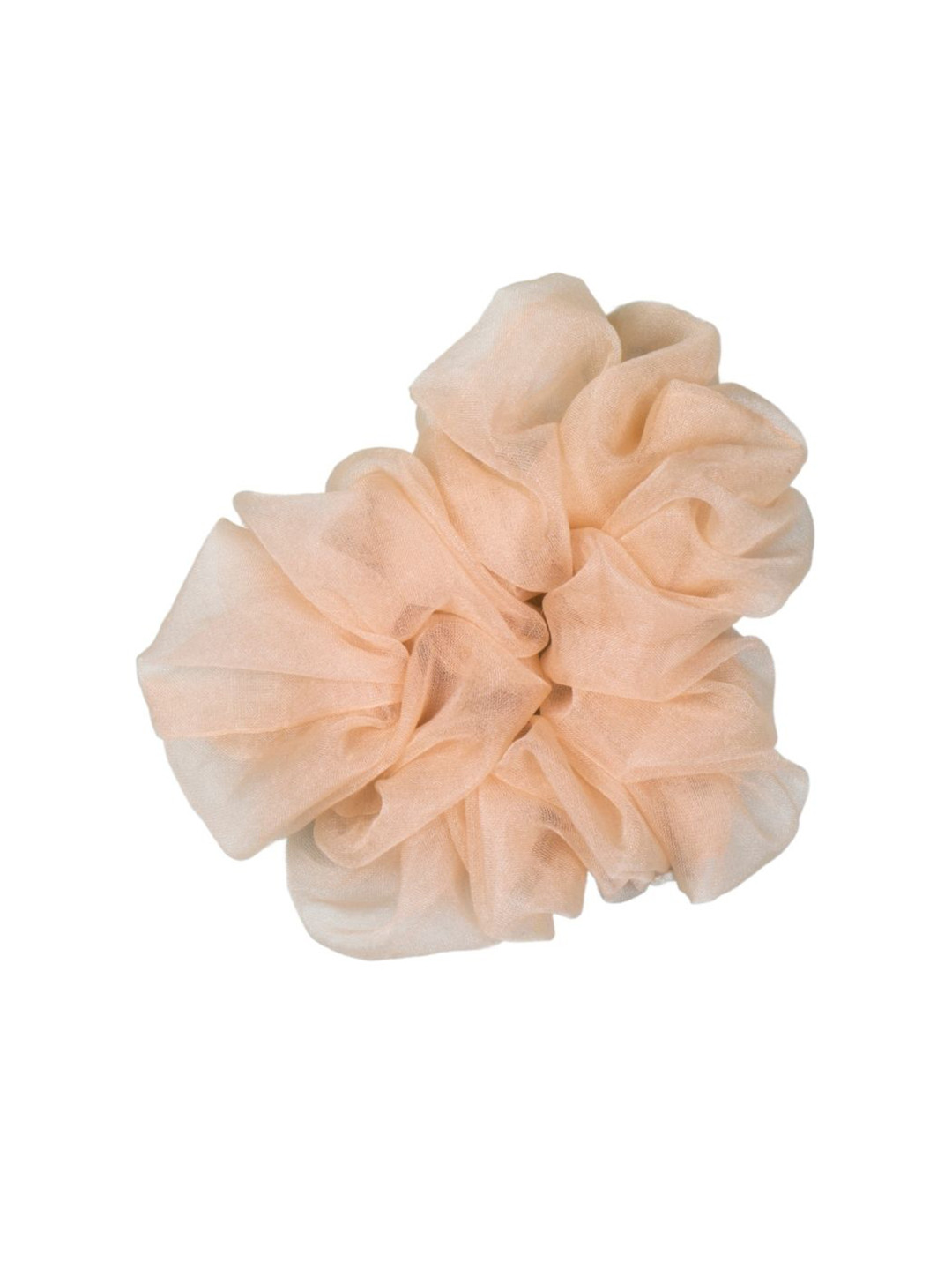 Arendelle Women Set of 2 Sheer Peach-Coloured Organza Scrunchies