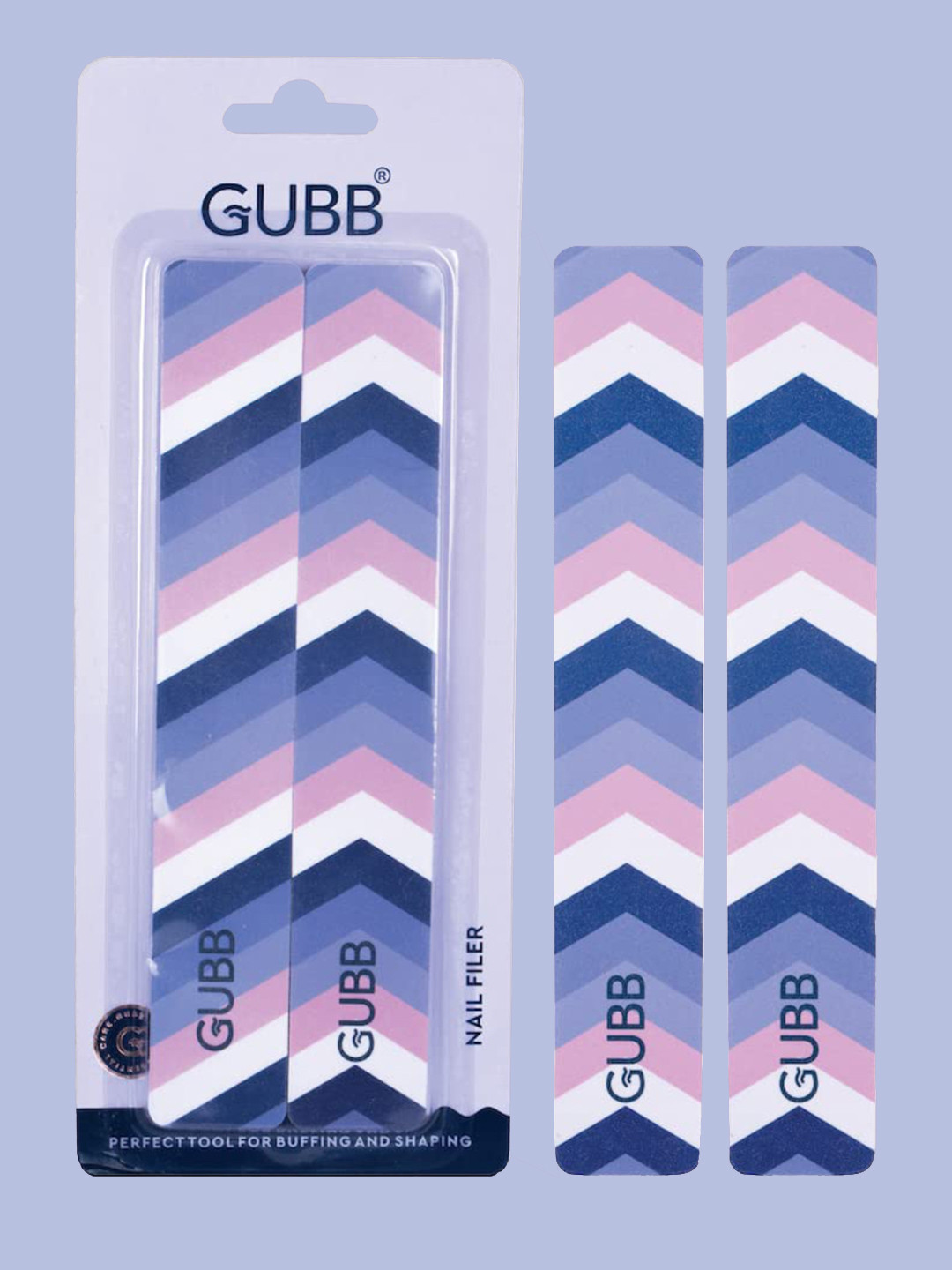 GUBB Set of 2 Blue and White Nail Filers