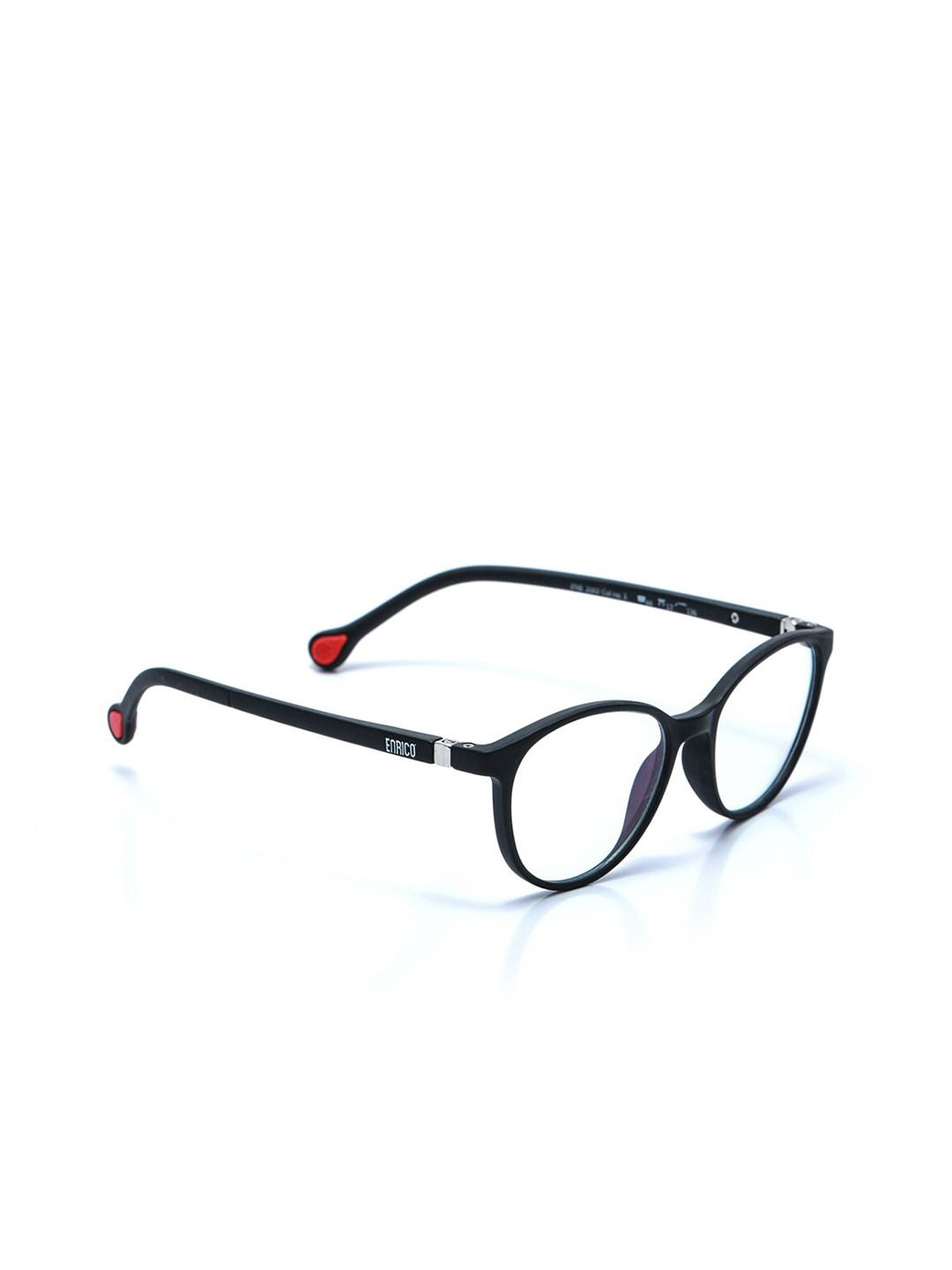 ENRICO Unisex Kids Black Full Rim Cateye Frames EN B 2002 C1-Black