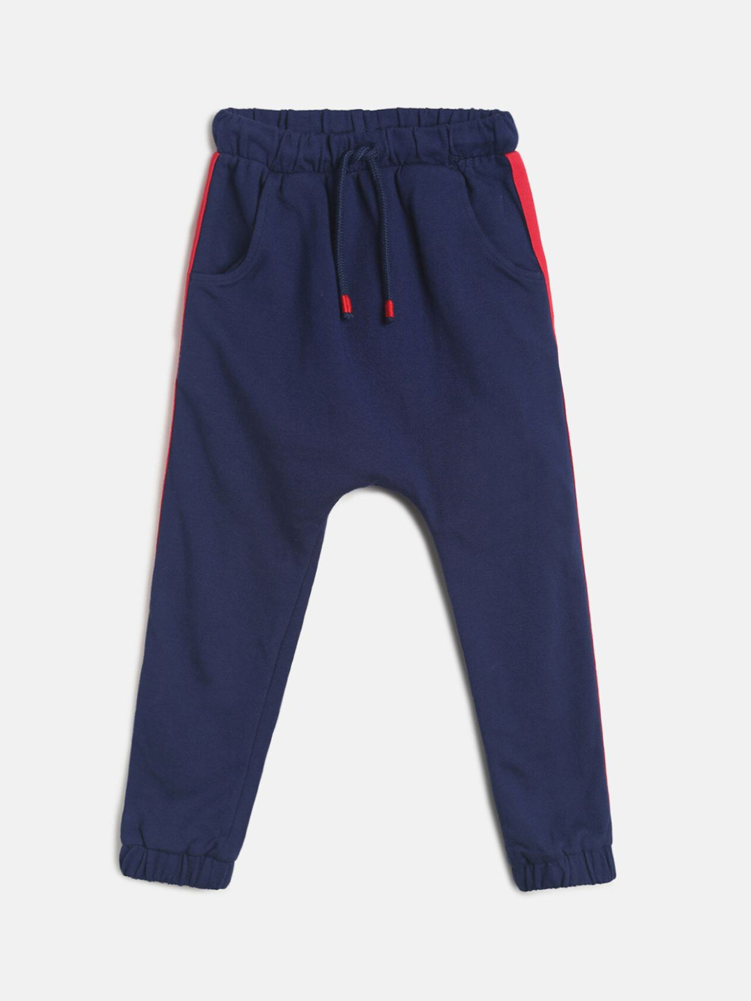 MINI KLUB Infant Boys Navy Blue Solid Pure Cotton Joggers