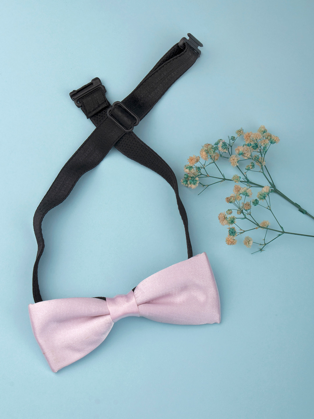 Arendelle Boys Pink & Black Satin Bow Tie