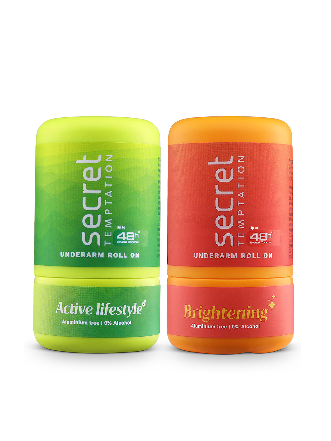 Secret Temptation Set Of 2 Active Lifestyle & Brightening Roll On for Women - 50 ml each