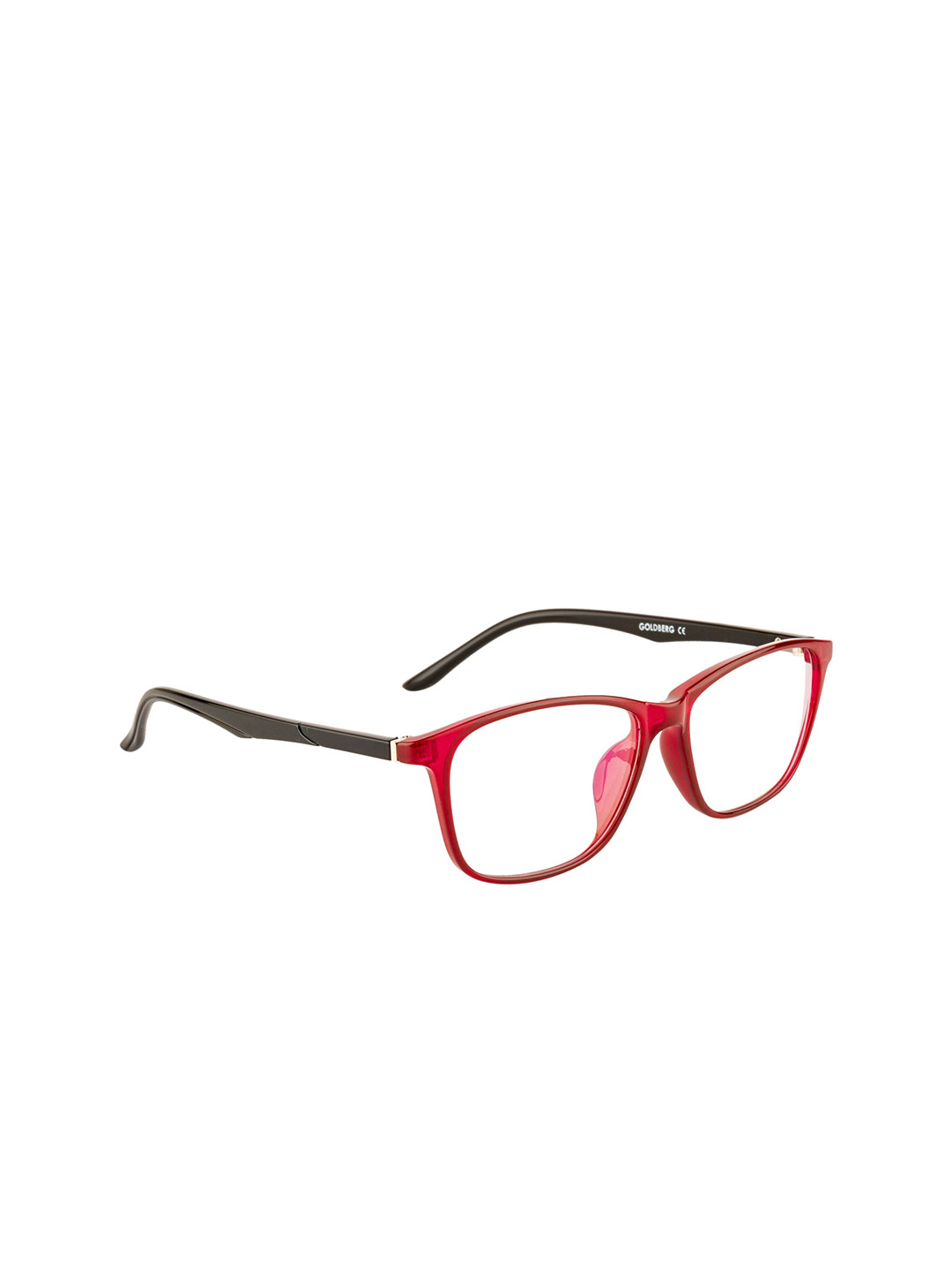 Gold Berg Unisex Red & Black Full Rim Square Frames Eyeglasses