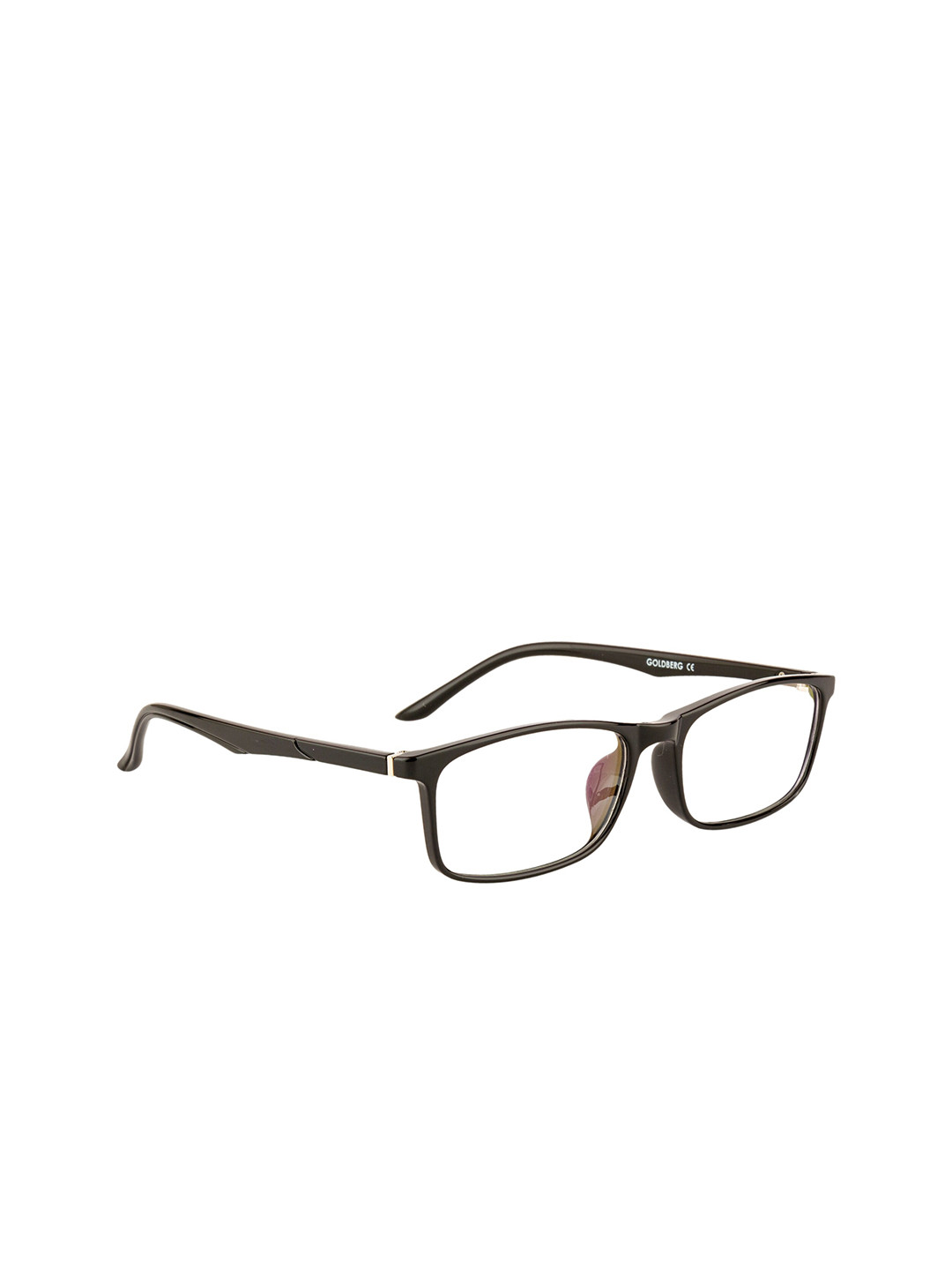 Gold Berg Unisex Black Full Rim Wayfarer Frames Eyeglasses