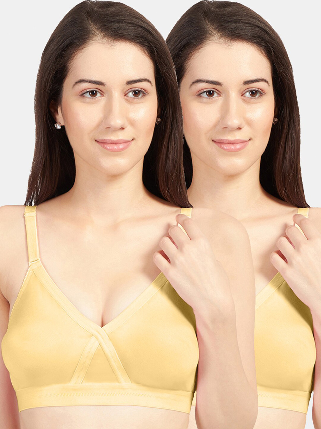 Sonari Nude Color Set Of 2 Solid Non-Padded Everyday Bra