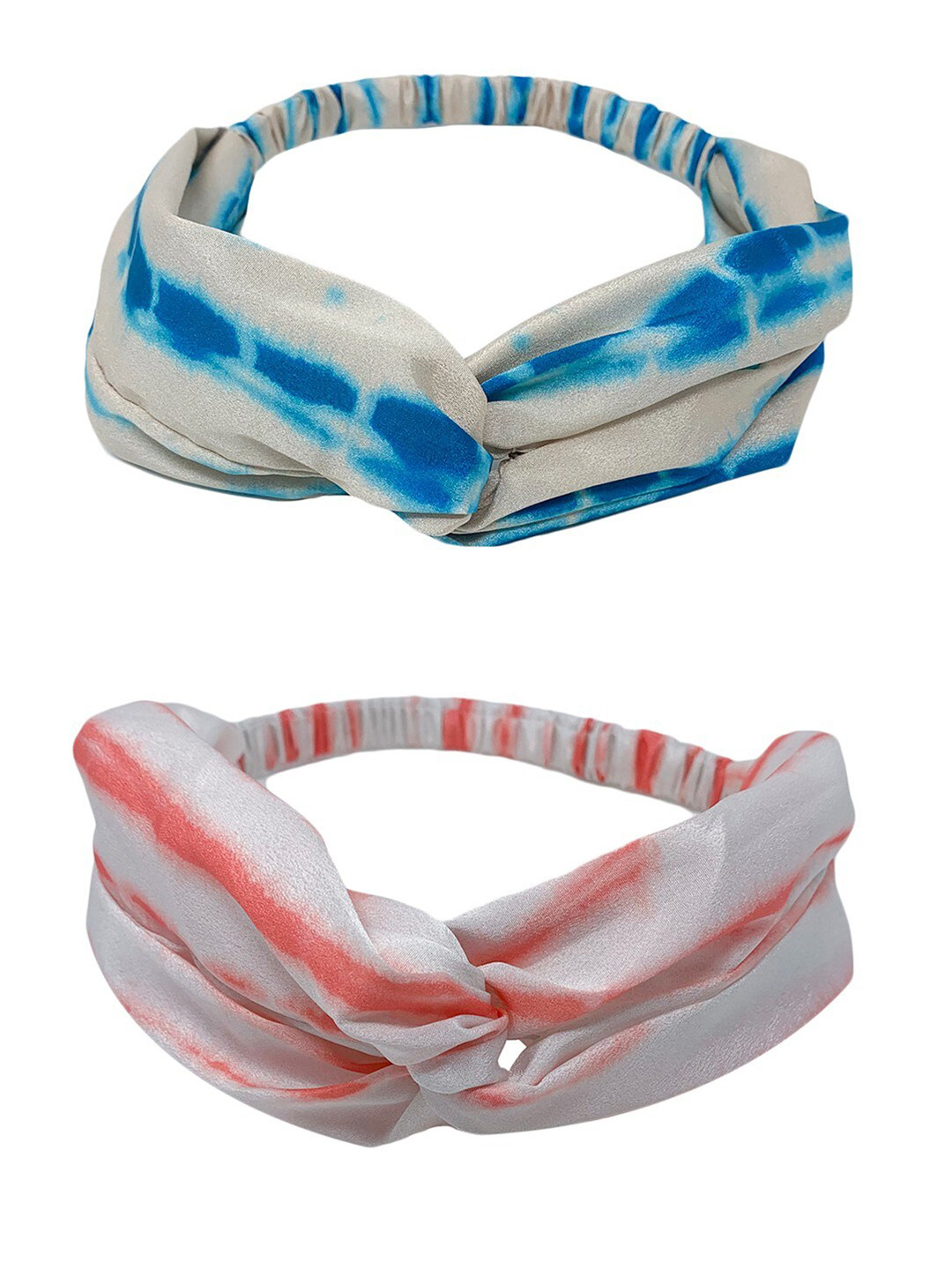 Mint & Oak Women Off White & Red Set of 2 Hairband