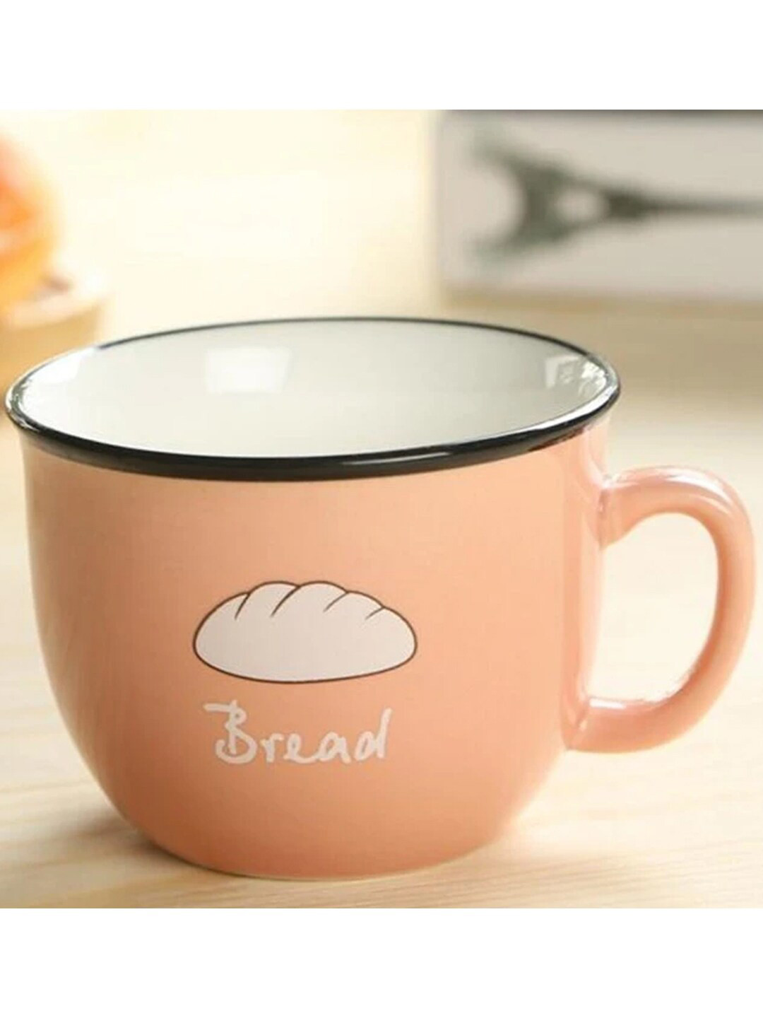 BonZeaL Pink Typography Ceramic Handmade Mug-250ml