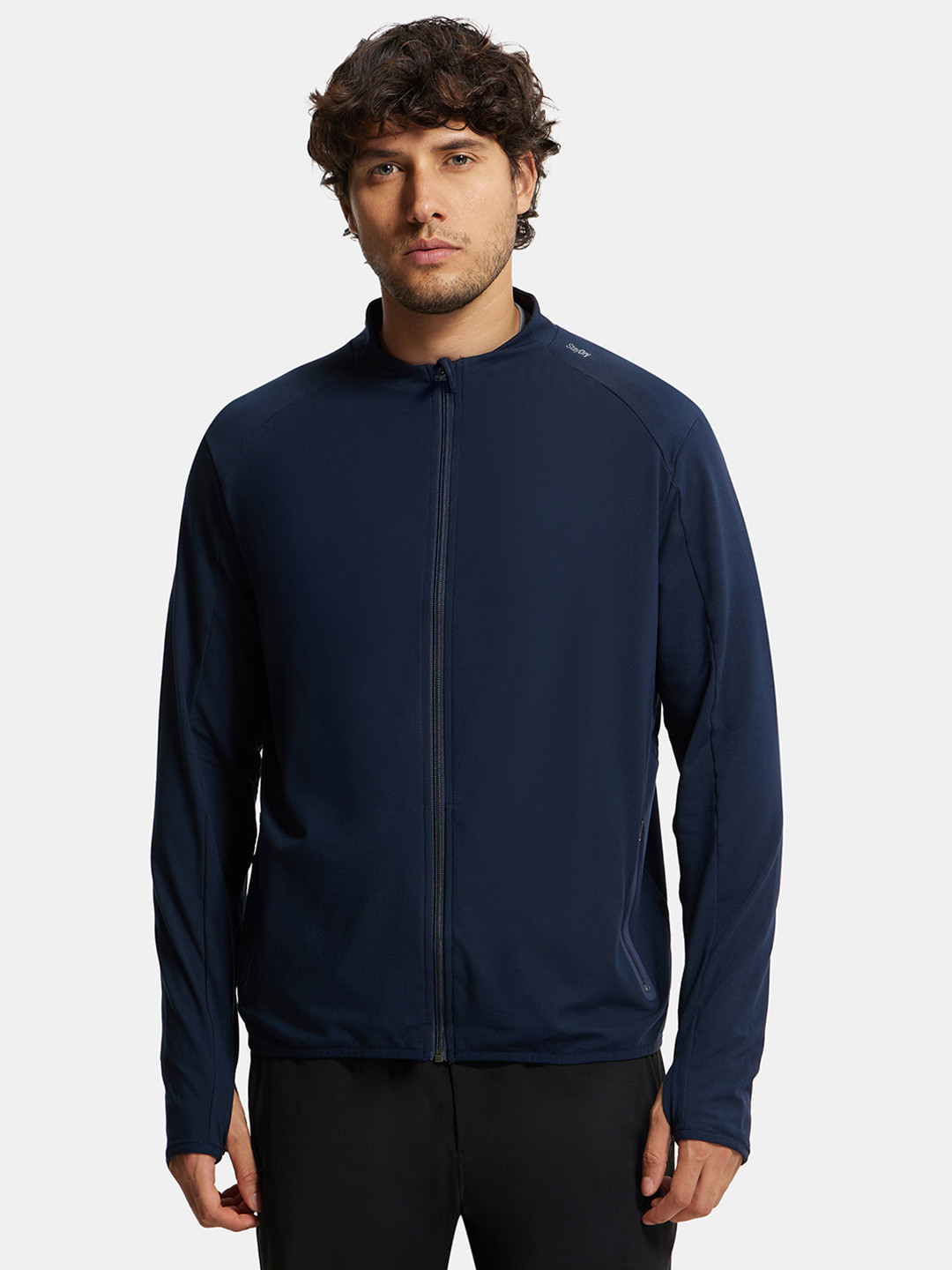 Soft Touch Microfiber Stretch Jacket with Thumbhole Styling-SP17