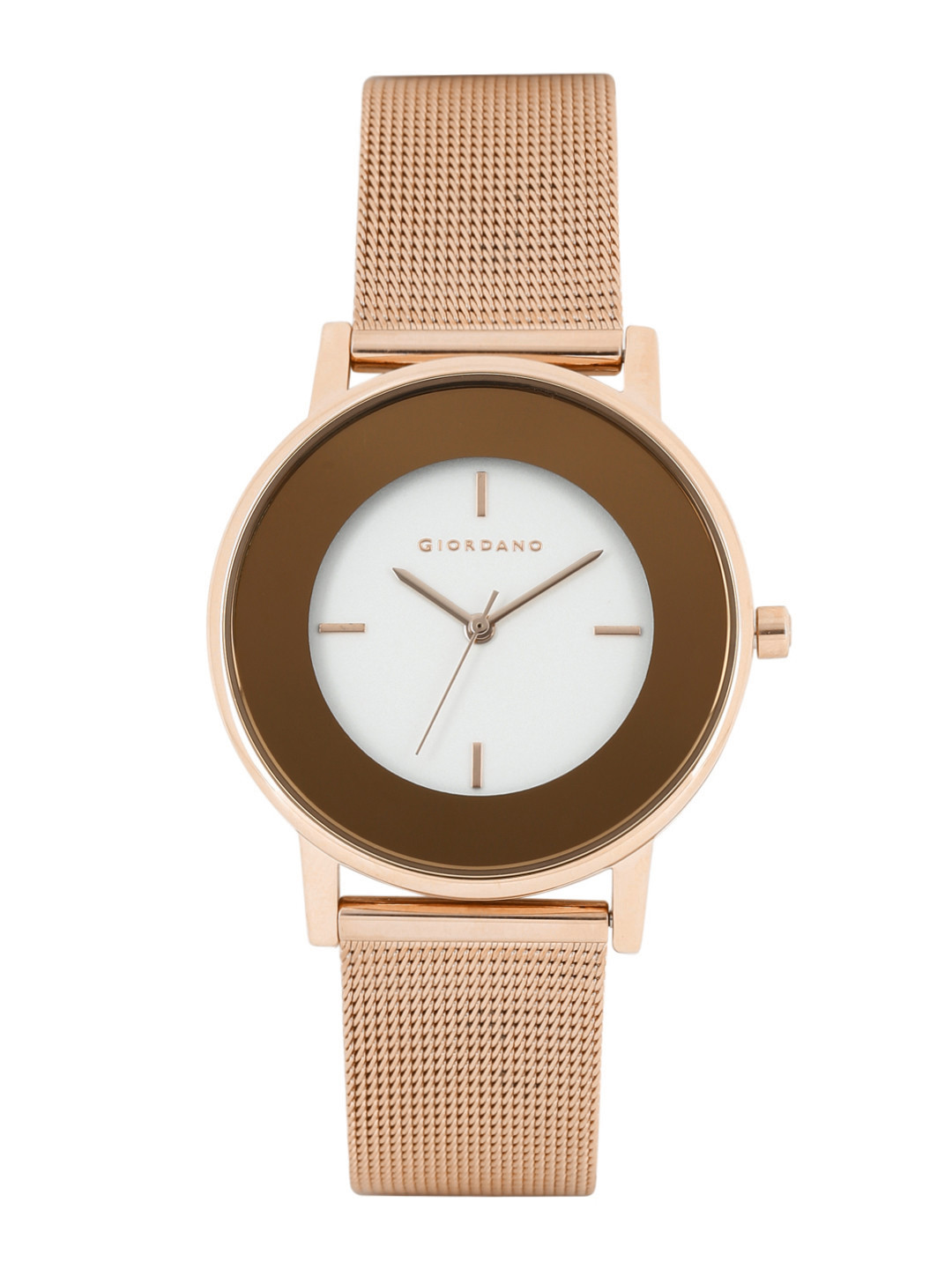 GIORDANO Women White Mirrored Analogue Watch FA2052-44