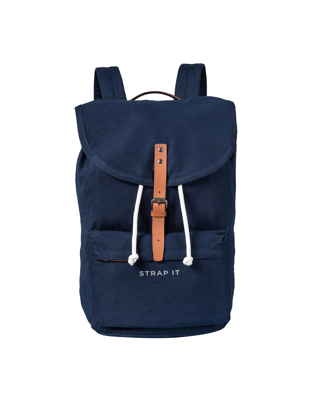 STRAP IT Unisex Navy Blue Travel Laptop Backpack