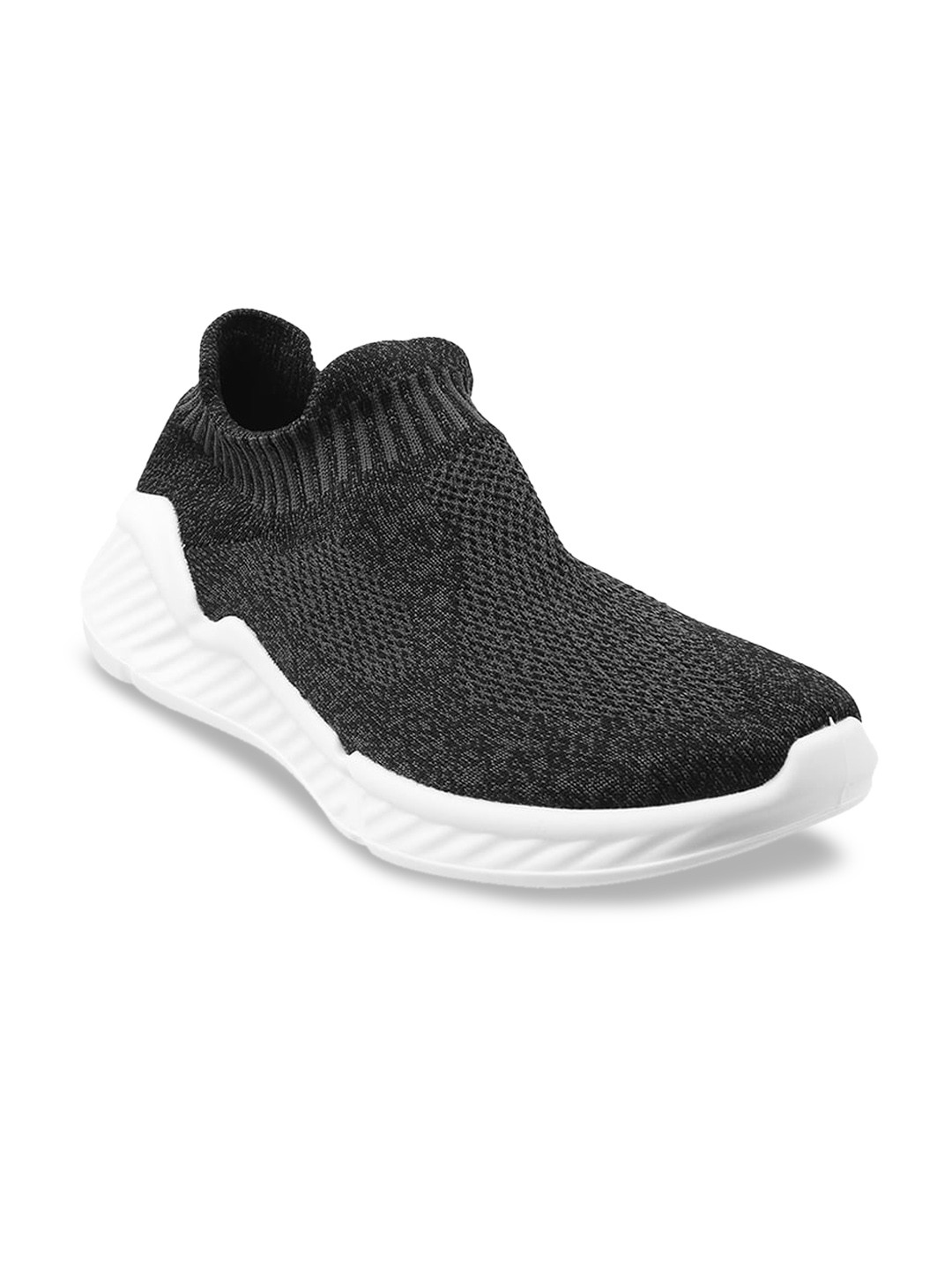 ACTIV Men Black Woven Design Sneakers