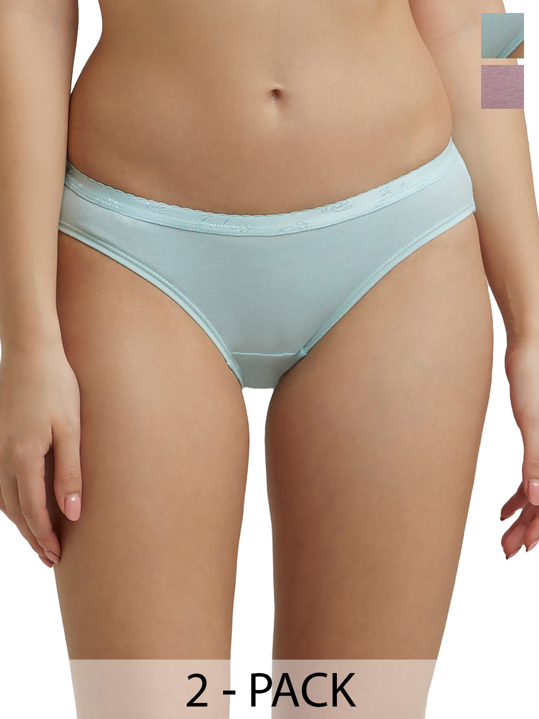 Jockey Pack Of 2 Medium Coverage Super Combed Cotton StayFresh Bikini-1525