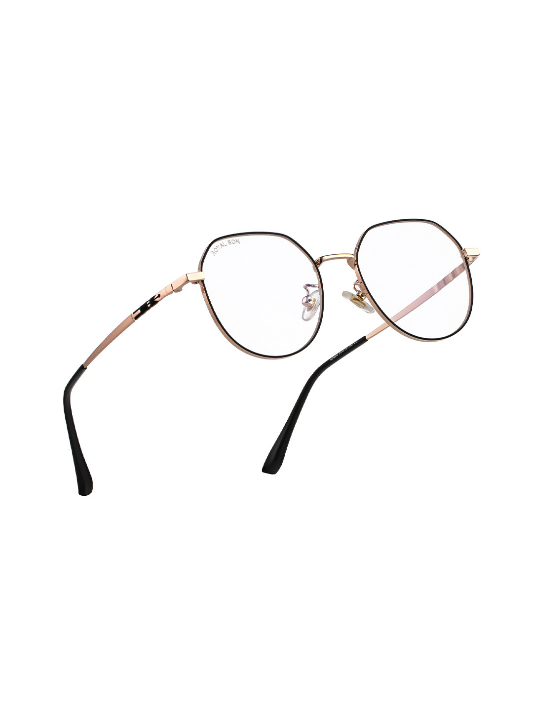 ROYAL SON Unisex Gold-Toned Full Rim Round Frames C4-Gold