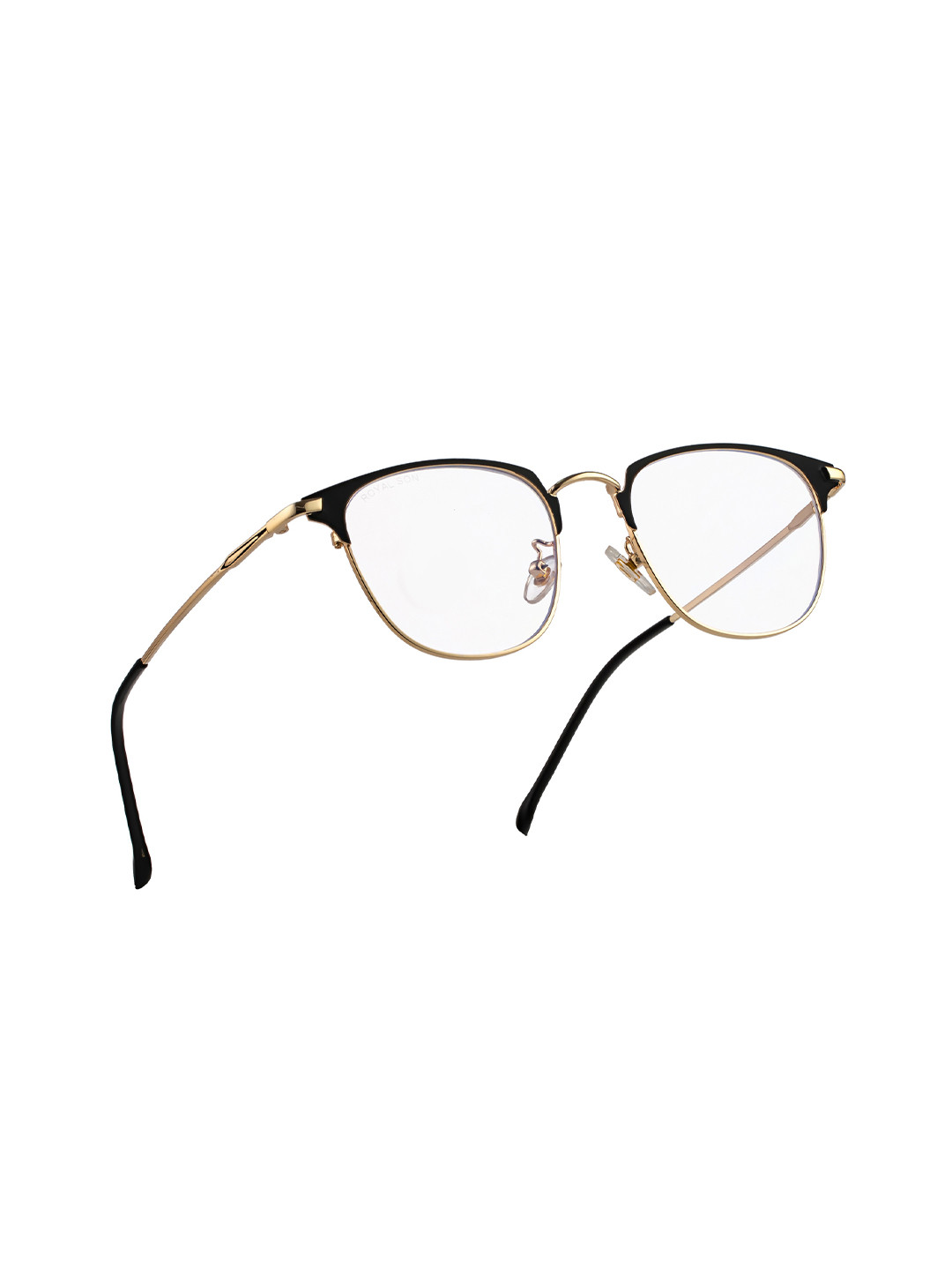 ROYAL SON Unisex Gold-Toned & Black Full Rim Round Frames