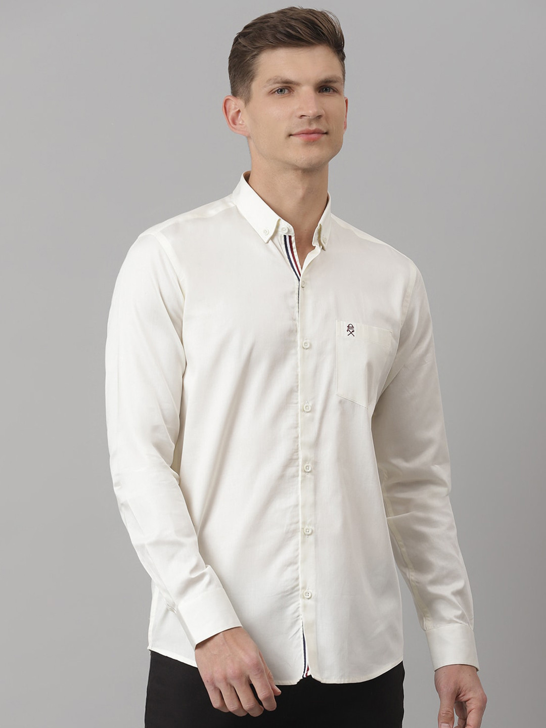 Thomas Scott Men Beige Relaxed Casual  Shirt
