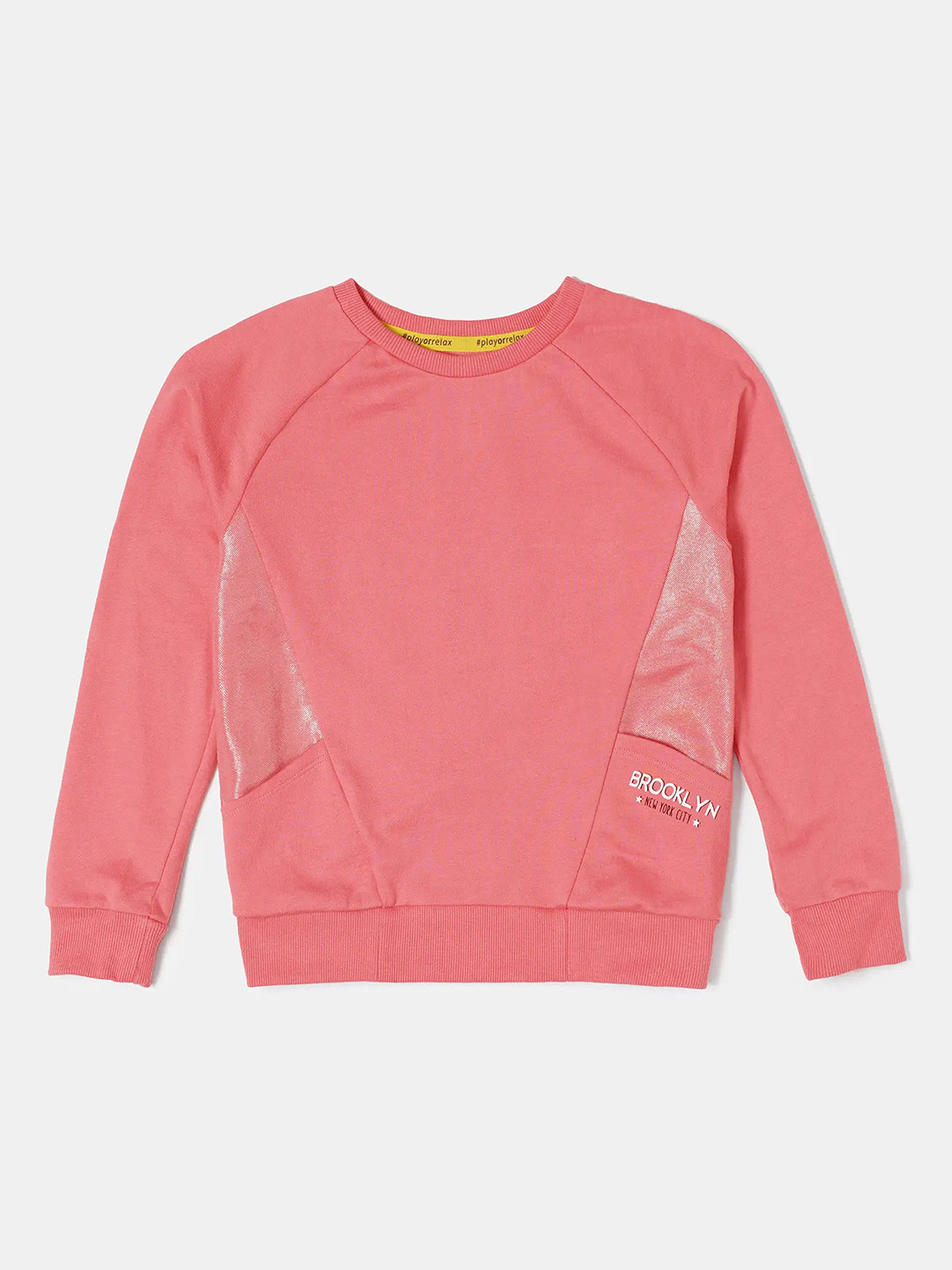 Jockey Girls Super Combed Cotton Printed Round Neck Regular Fit Sweatshirt-AG43