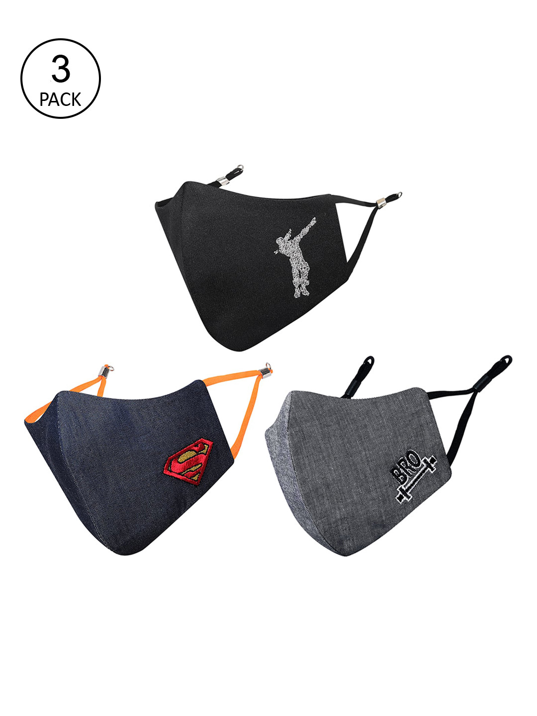 MASQ Unisex Kids Pack of 3 Mask