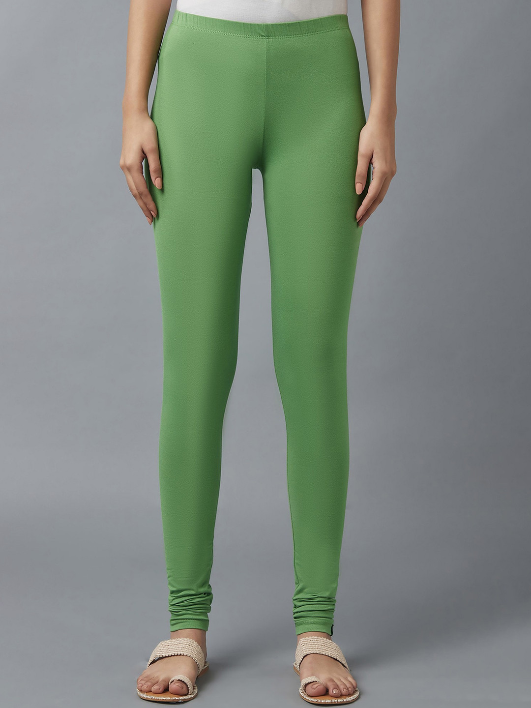 elleven Solid Cotton Churidar Leggings