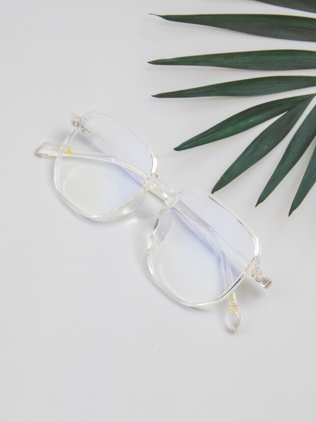 Ted Smith Unisex Transparent Full Rim Blue Light Blocking Computer Square Frames TSI-B006_CRY