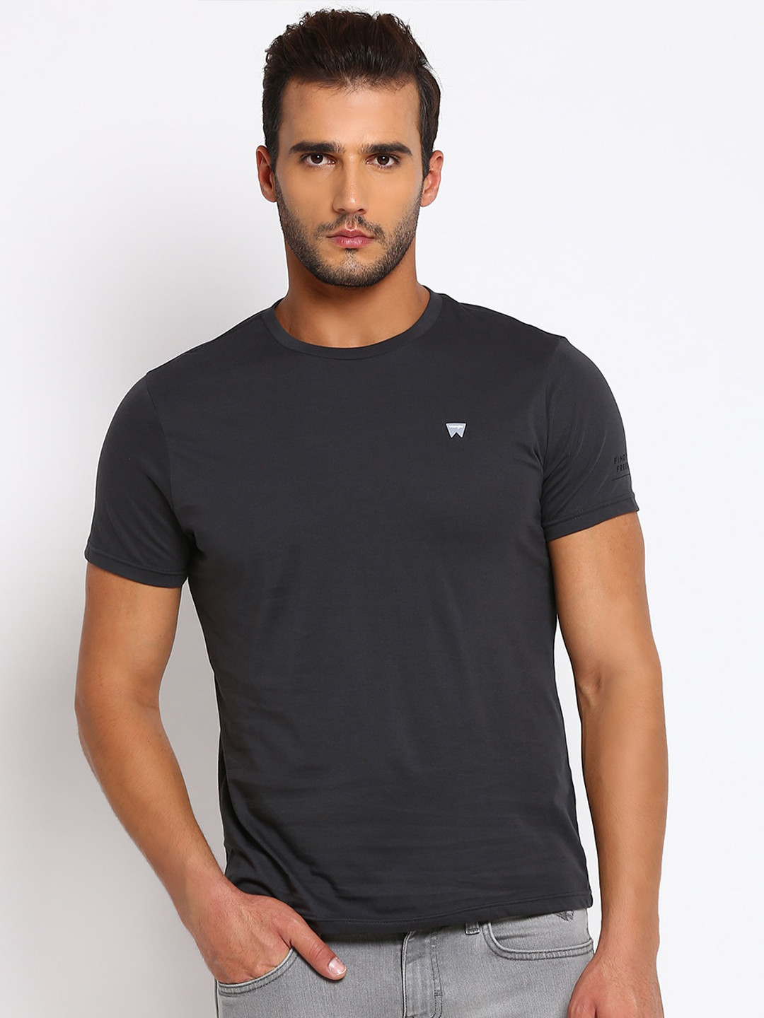 Wrangler Men Grey T-shirt
