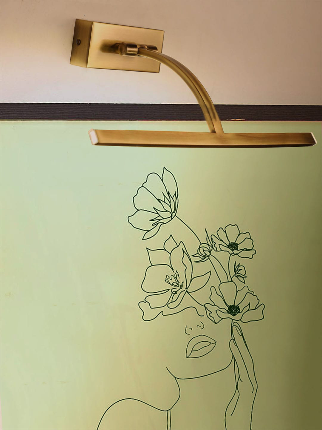 Fos Lighting Gold Antique Brass Finished LED Picture Light