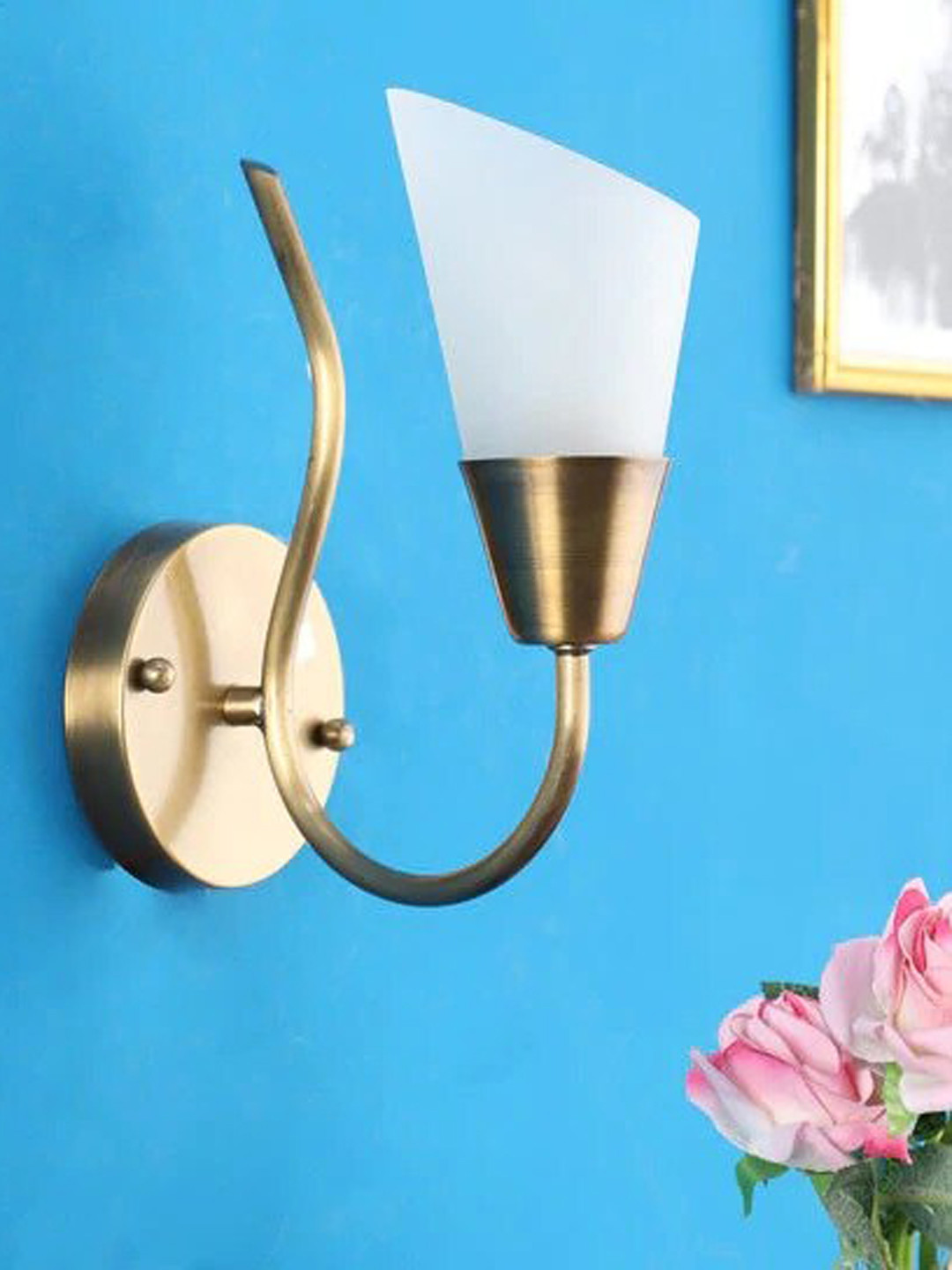 Fos Lighting Gold Cone Brass Single Wall Sconce