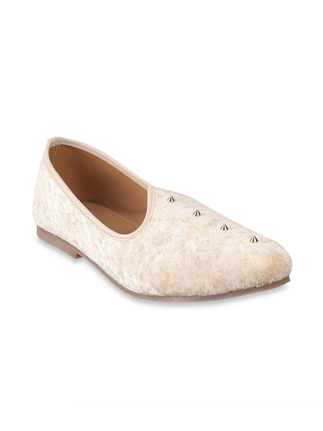 Mochi Men Gold-Toned Ethnic Shoe-Style Sandals