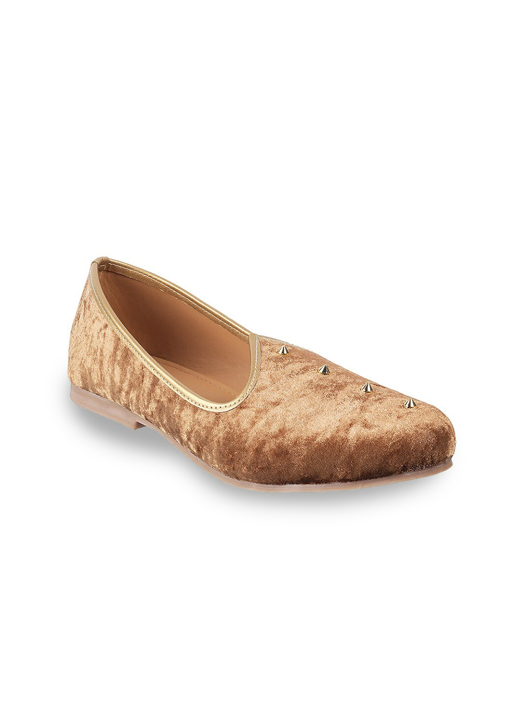 Mochi Men Brown Textured Mojaris