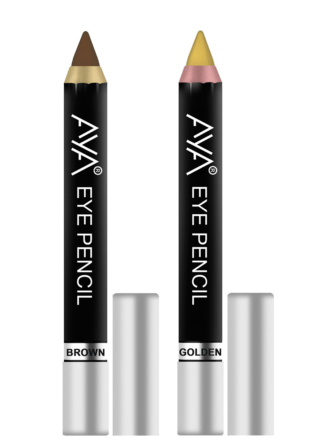 AYA Set of 2 Eye Liner Kajal Pencils in Brown and Golden