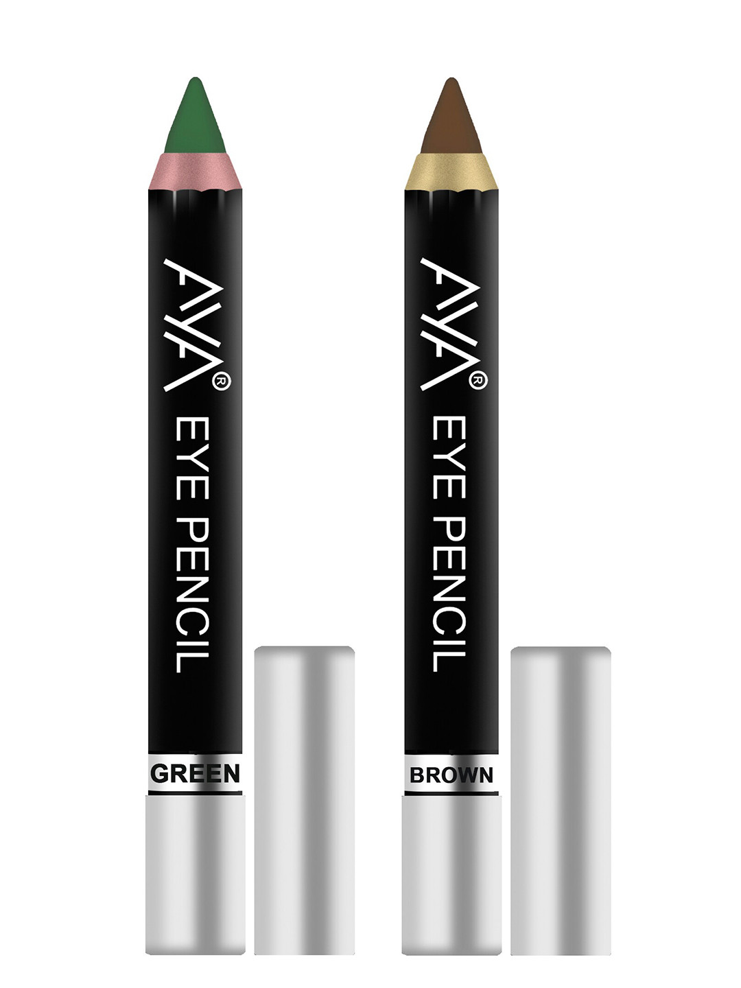 AYA Set of 2 Eye Liner Kajal Pencils in Green and Brown