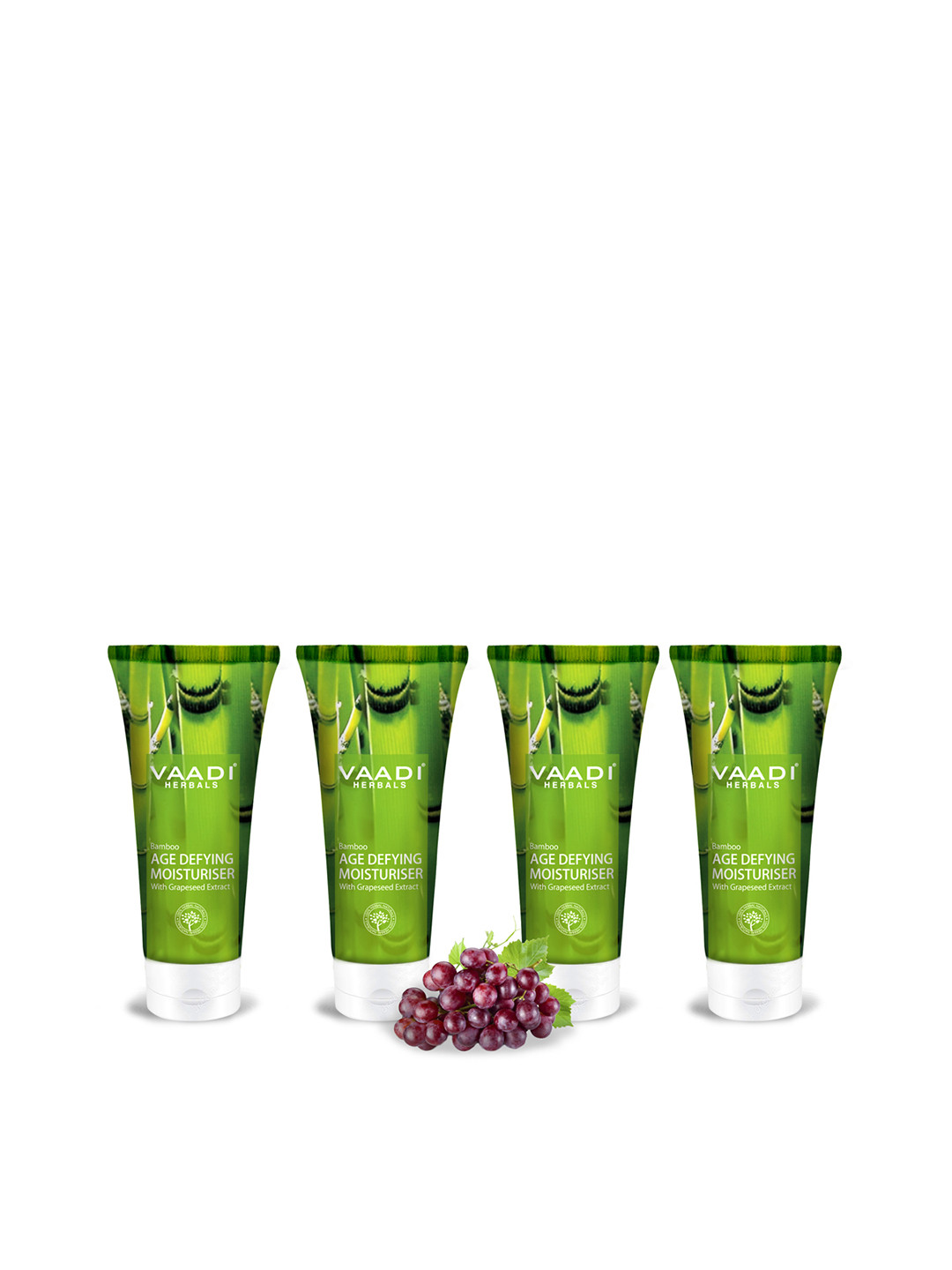 Vaadi Herbals Set of 4 Bamboo Age Defying Moisturizers with Grapeseed Extract - 60ml each