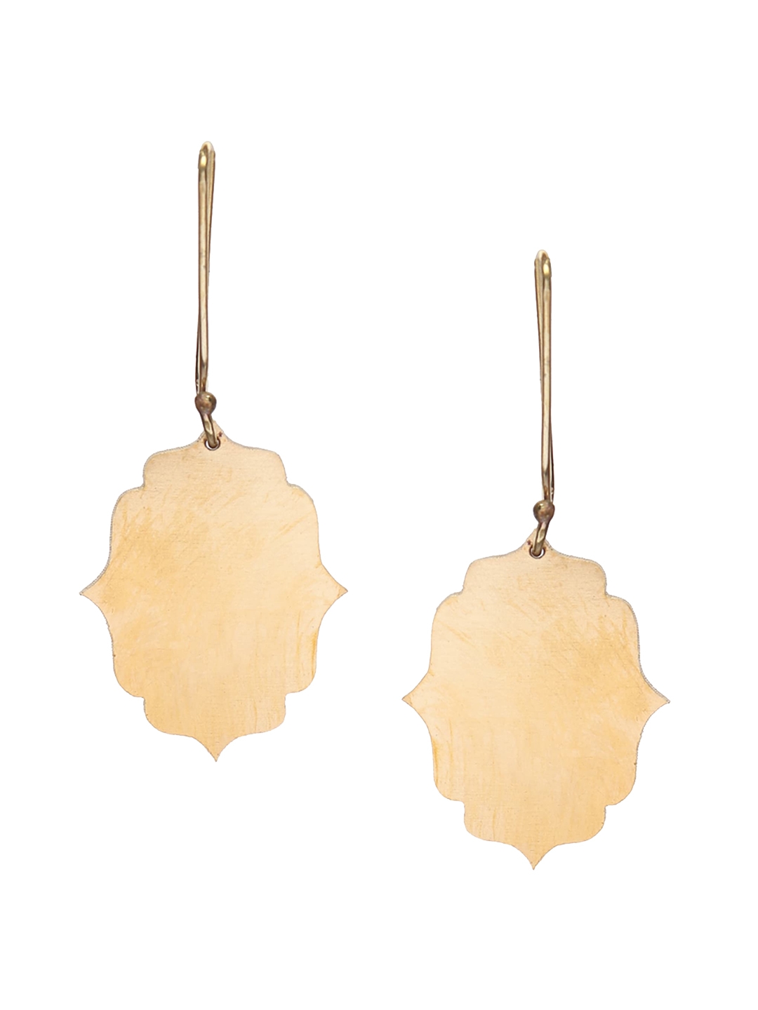 Goldnera Brass Plated   Gold Contemporary Drop Earrings