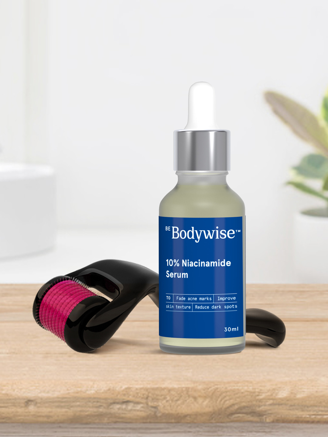 Be Bodywise Set of Niacinamide Face Serum for Fading Dark Spots & Face Roller