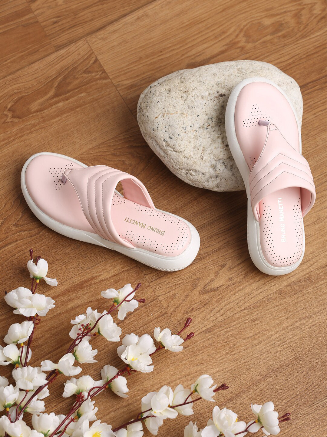 Bruno Manetti Women Nude-Coloured Thong Flats