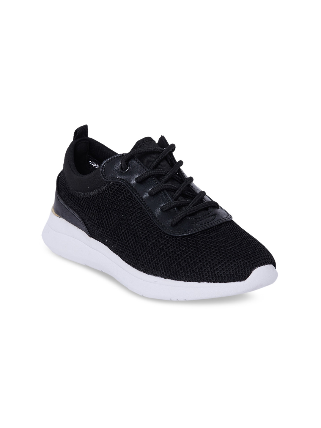 Call It Spring Women Black Woven Design Sneakers