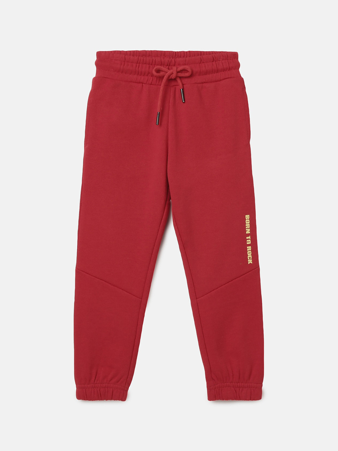 BYB PREMIUM Boys Red Solid Relaxed Fit Track Pants