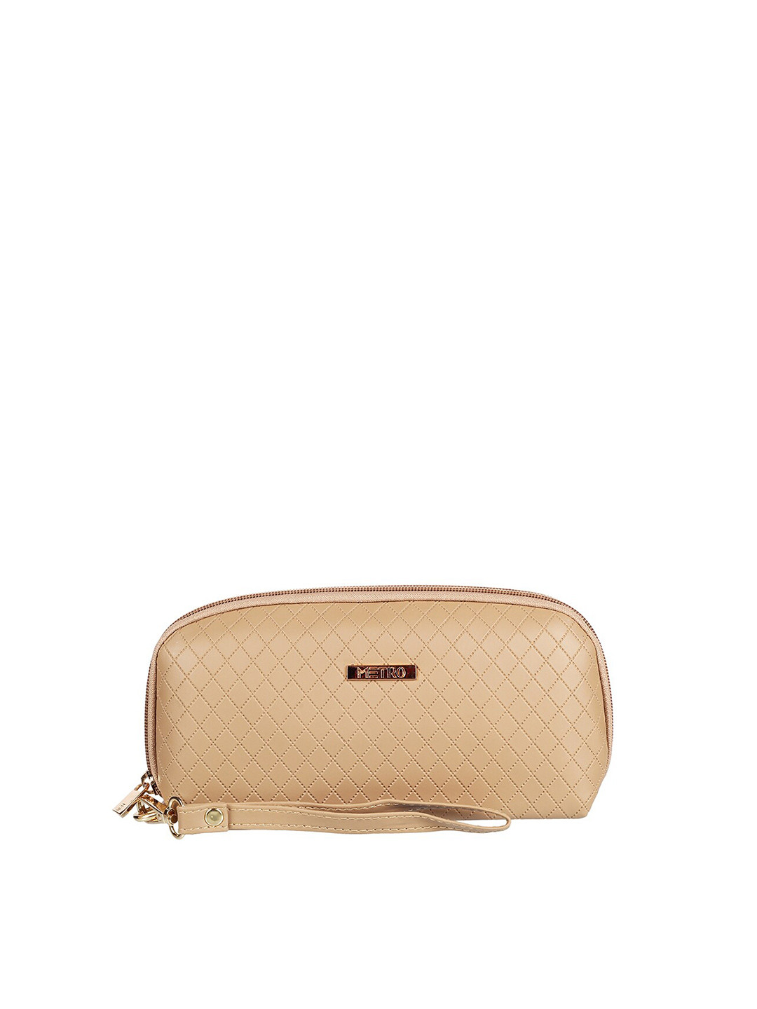Metro Beige Textured Purse Clutch