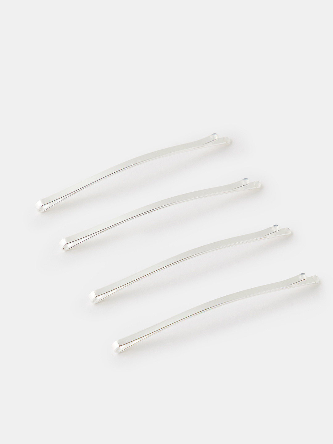 Accessorize London Women Silver-Toned Set Of 4 Bobby Pins