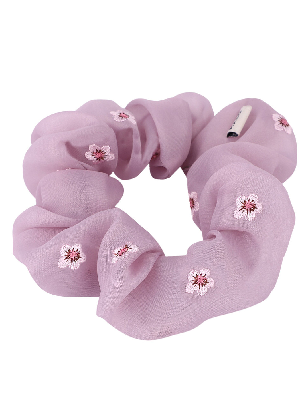 MASQ Women Purple Set Of 2 Printed Ponytail Holder with Face Mask