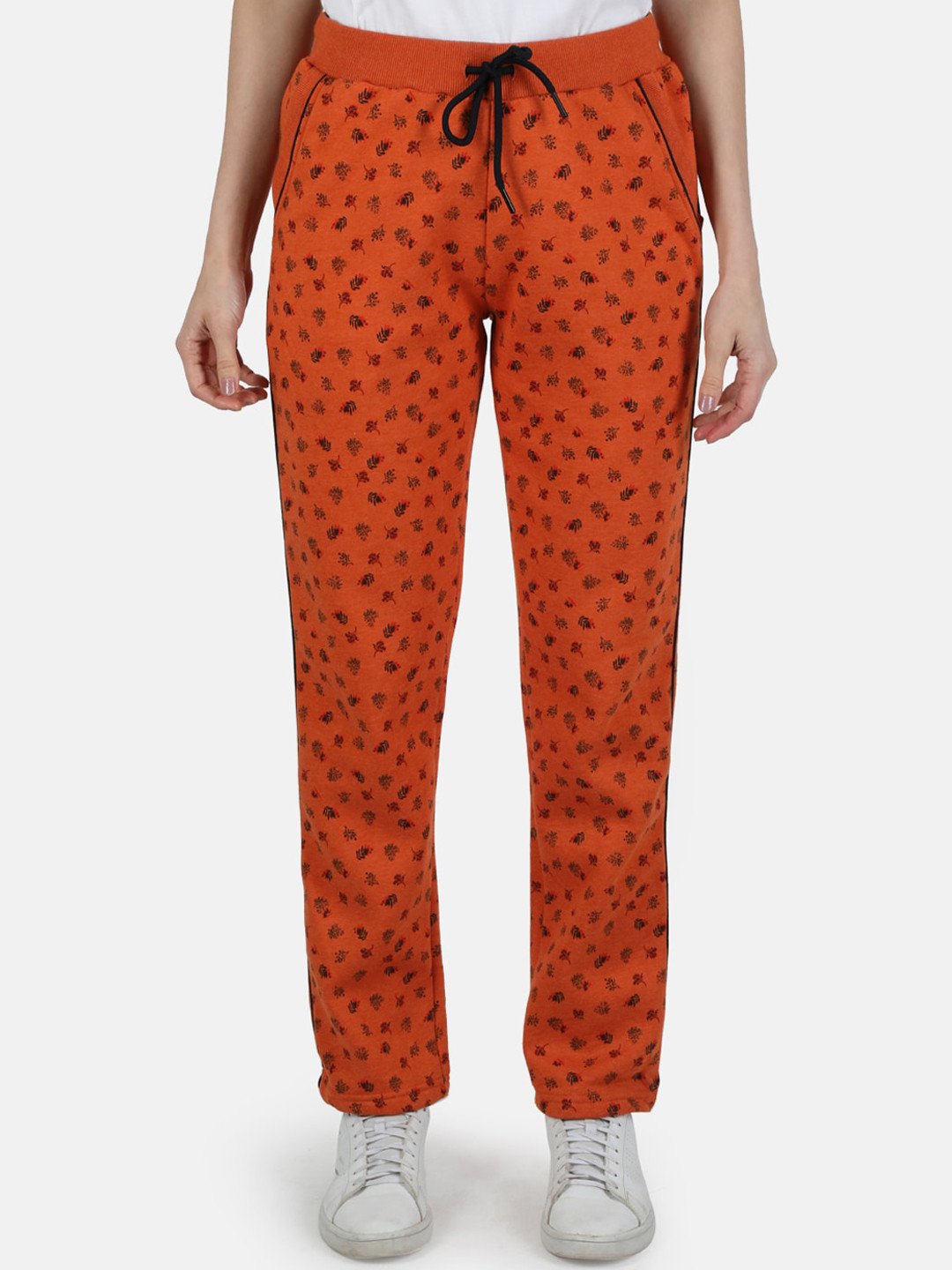 Monte Carlo Women Orange Printed Track Pants