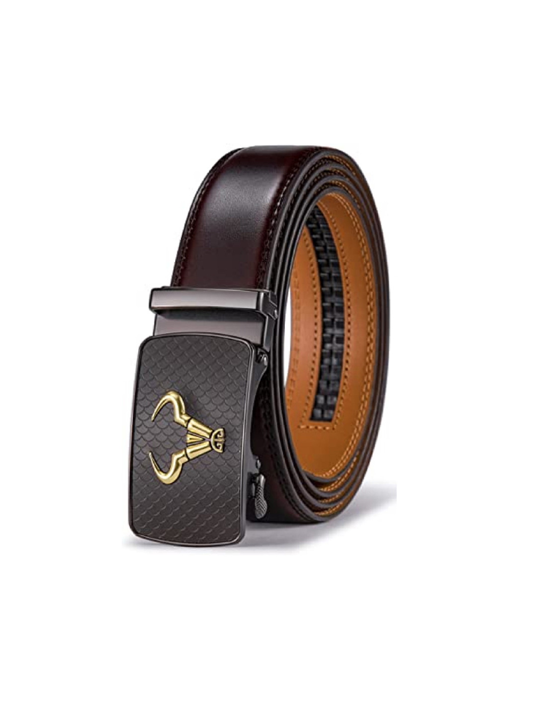 CONTACTS Men Brown Leather Belt