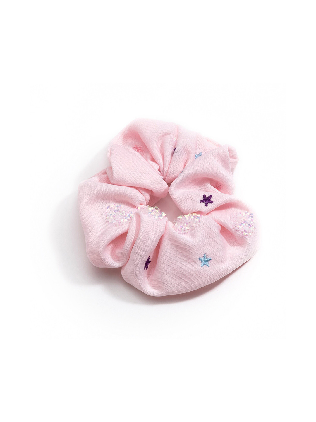 MASQ Girls Pink & Purple Set of 3 Embellished Ponytail Holders With a Mask & Hair Band