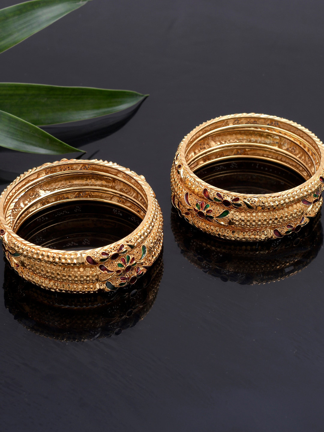 Silvermerc Designs Set of 6 Gold-Plated Bangles