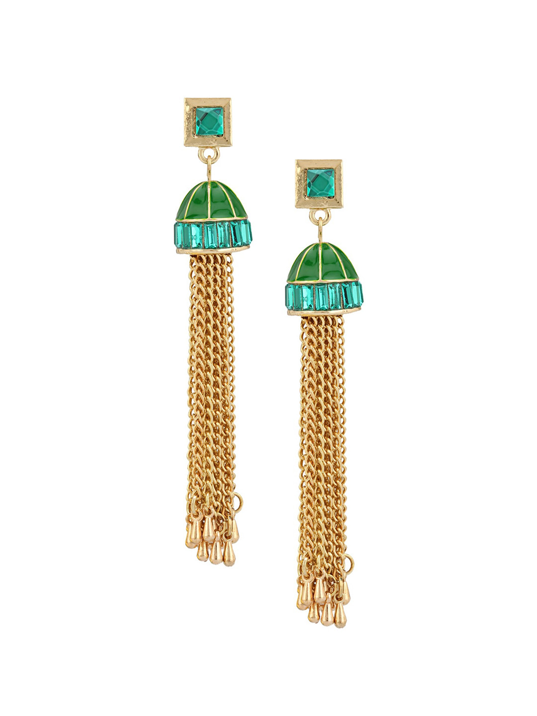 Arendelle Gold Plated Tassel Earrings