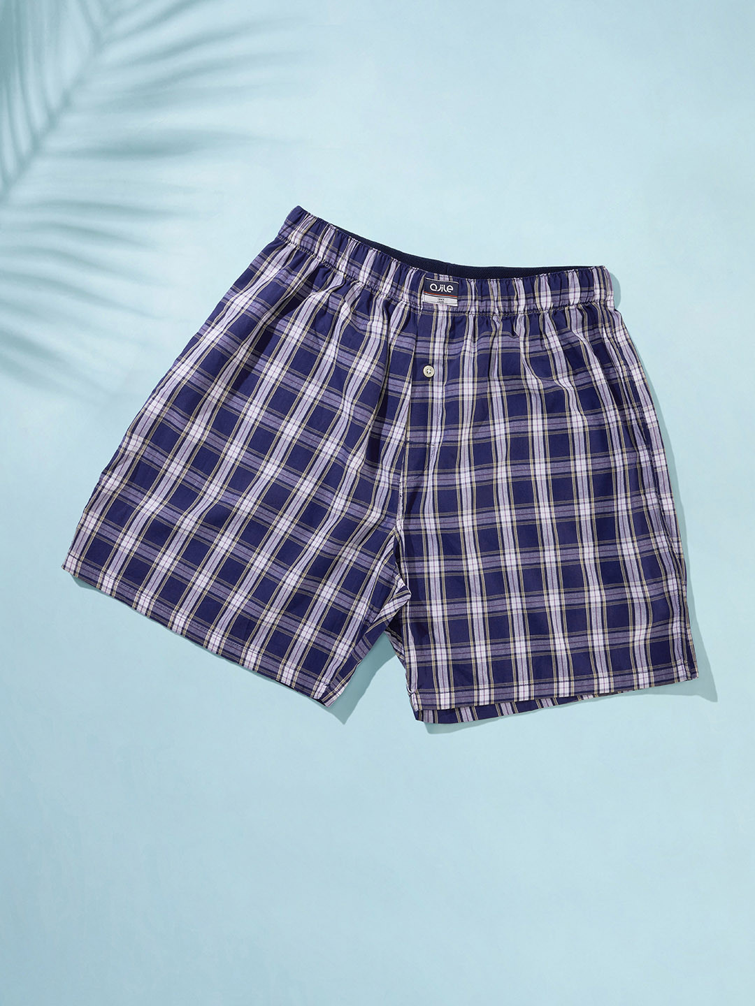 Ajile by Pantaloons Men White & Black Checked Pure Cotton Boxers
