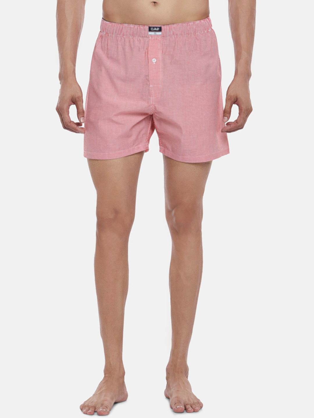 Ajile by Pantaloons Men Red & White Striped Pure Cotton Boxers 110112397RED
