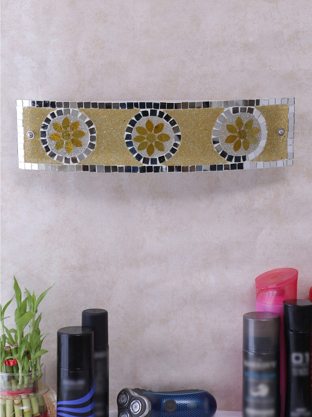 Devansh Yellow Mosaic Glass Bathroom Lights