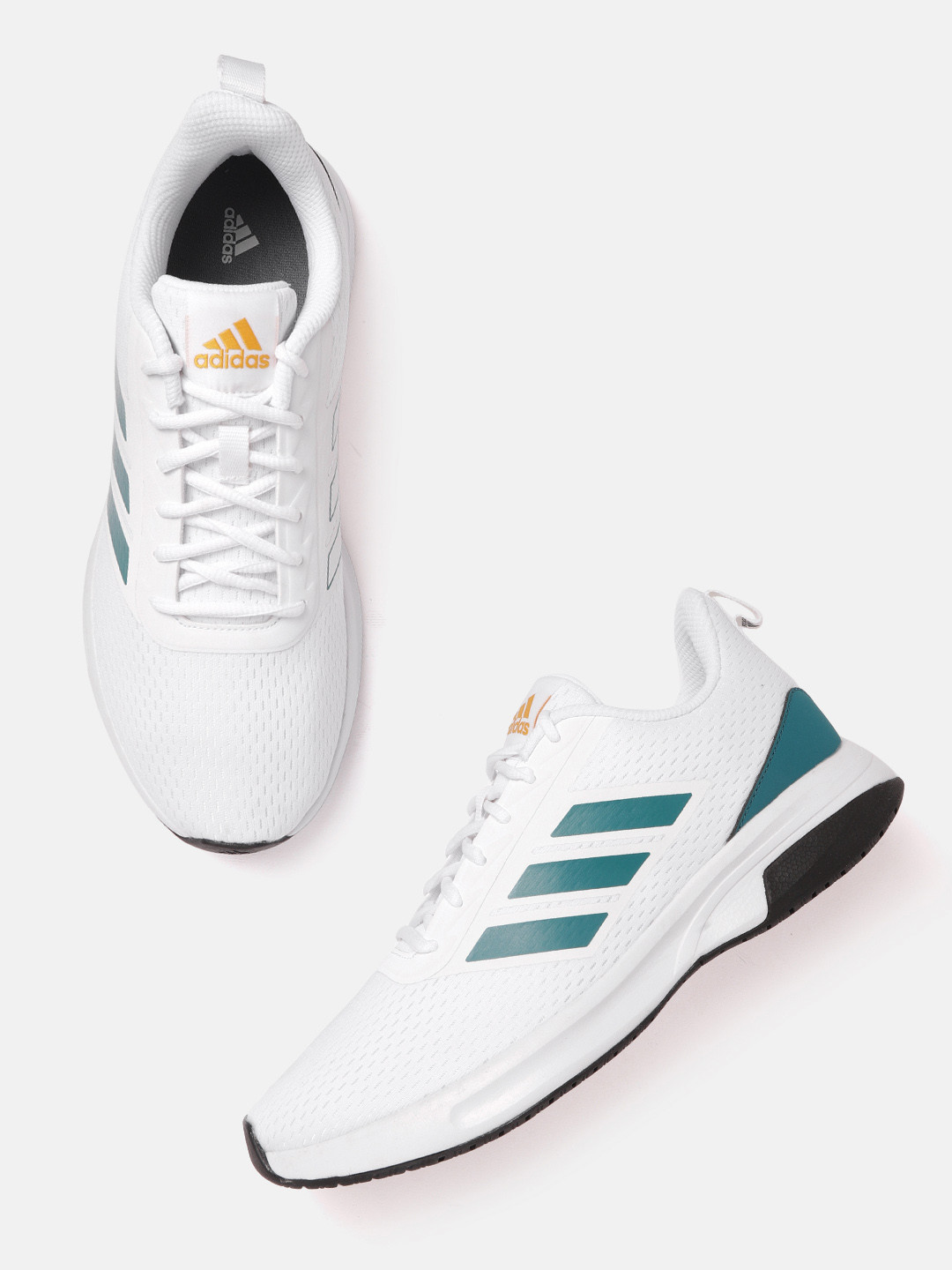 ADIDAS Men White Woven Design Accelar Running Shoes